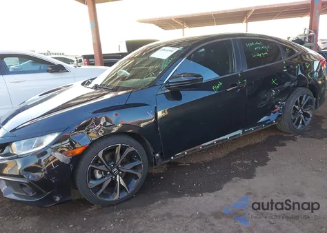 2019 Honda Civic Sport из США, поврежденный, VIN 19XFC2F87KE044162